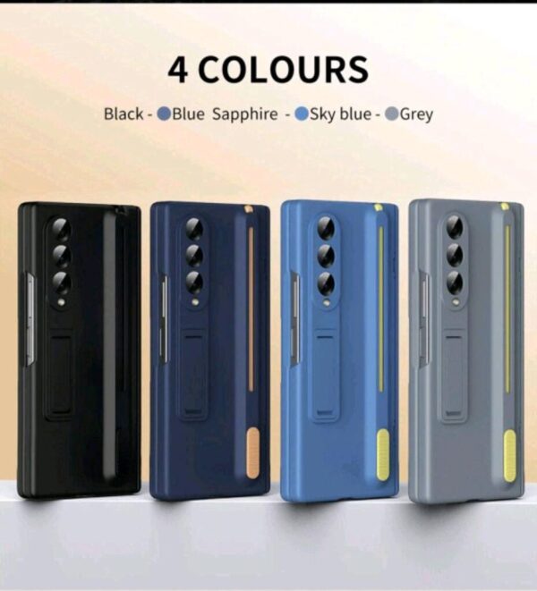Luxury Premium Foldable Shockproof Armor Magnetic Case For Samsung Galaxy Z Fold3,4,5&6 With Hinge Protection 360 Degree Case with Built-in Screen, Stylus Pen and Magnetic Kickstand Function Protector - Image 13