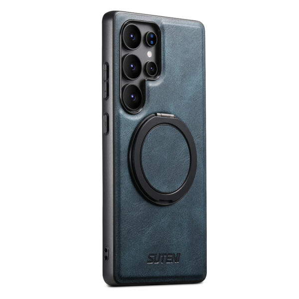 Super Quality 360° Rotating Ring Kickstand Leather Phone Case Cover For Samsung Galaxy S Series - Image 6