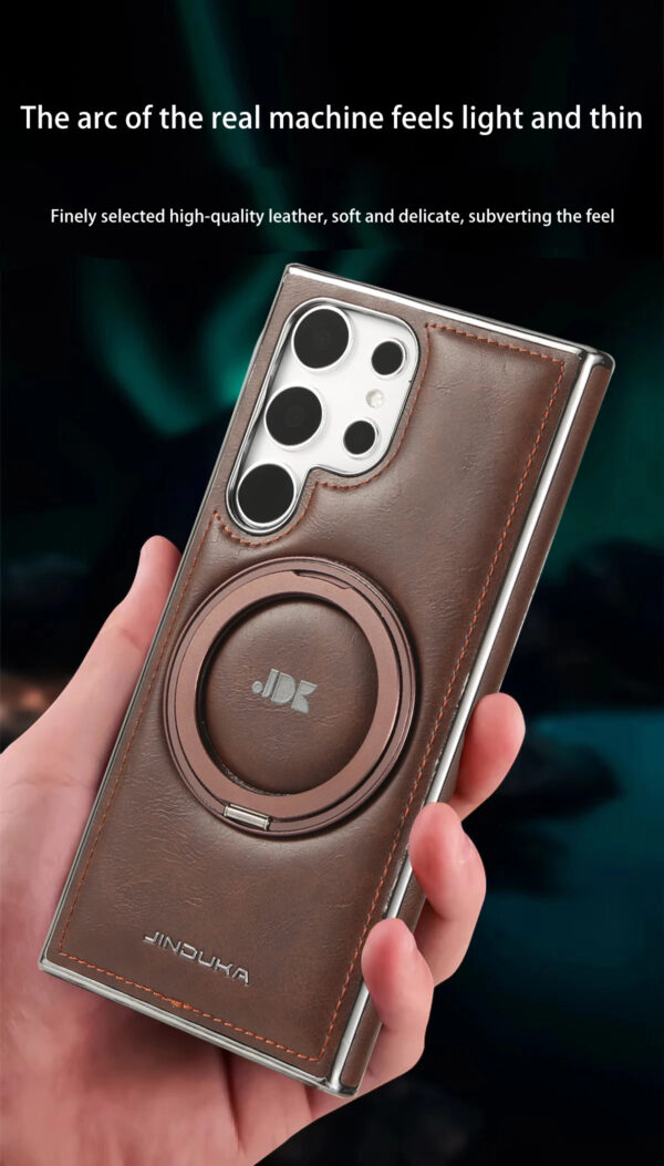 Luxury Premium Kickstand Magnetic Leather Phone Case For Samsung Galaxy S24 Ultra and S25 Ultra - Image 17