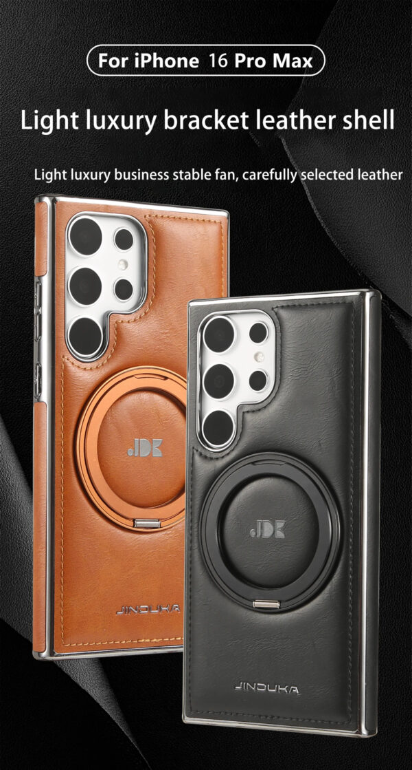 Luxury Premium Kickstand Magnetic Leather Phone Case For Samsung Galaxy S24 Ultra and S25 Ultra - Image 19