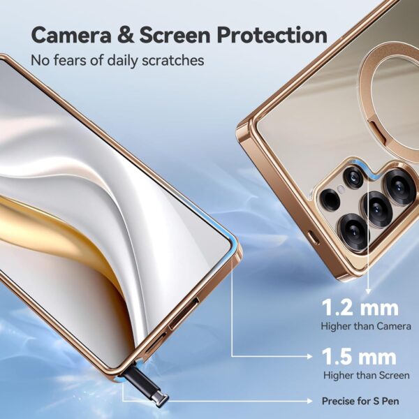 Luxury Premium Fashion Clear Magnetic With Metal 360 Rotation Stand Bumper Shockproof Case For Samsung Galaxy S Series - Image 14