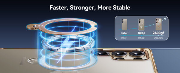 Luxury Premium Fashion Clear Magnetic With Metal 360 Rotation Stand Bumper Shockproof Case For Samsung Galaxy S Series - Image 13