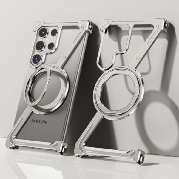 Luxury Premium OATSBASF Minimalist Magsafe Case Cover For Samsung Galaxy S24 Ultra and S25 Ultra - Image 18