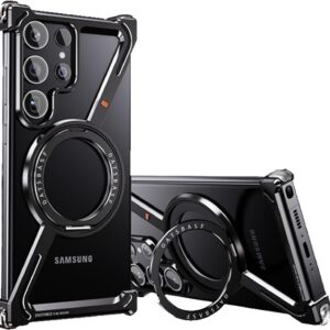 Luxury Premium OATSBASF Minimalist Magsafe Case Cover For Samsung Galaxy S24 Ultra and S25 Ultra - BLACK