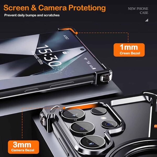 Luxury Premium OATSBASF Minimalist Magsafe Case Cover For Samsung Galaxy S24 Ultra and S25 Ultra - Image 8