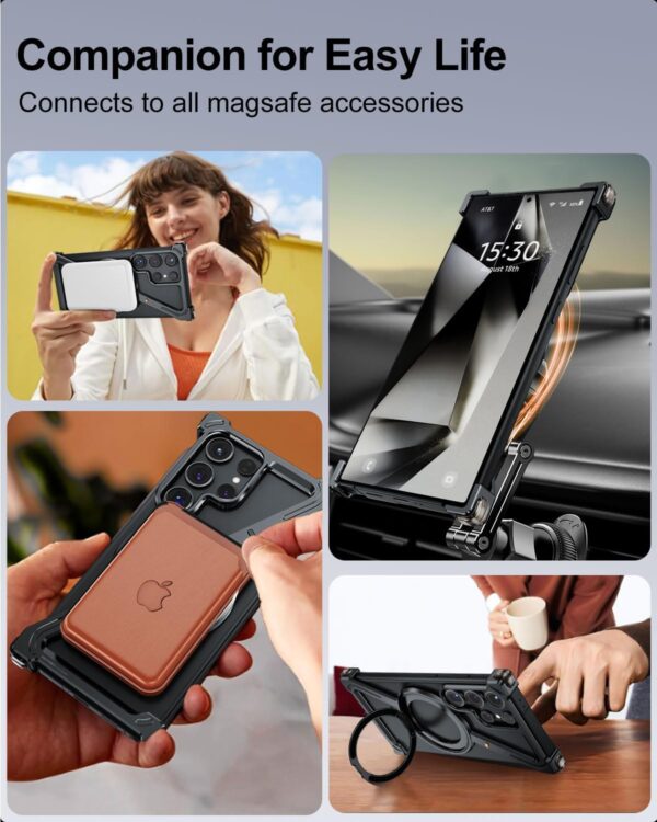 Luxury Premium OATSBASF Minimalist Magsafe Case Cover For Samsung Galaxy S24 Ultra and S25 Ultra - Image 11