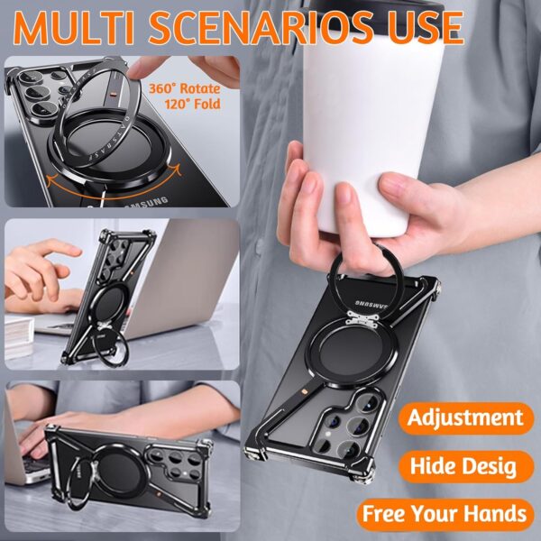 Luxury Premium OATSBASF Minimalist Magsafe Case Cover For Samsung Galaxy S24 Ultra and S25 Ultra - Image 3