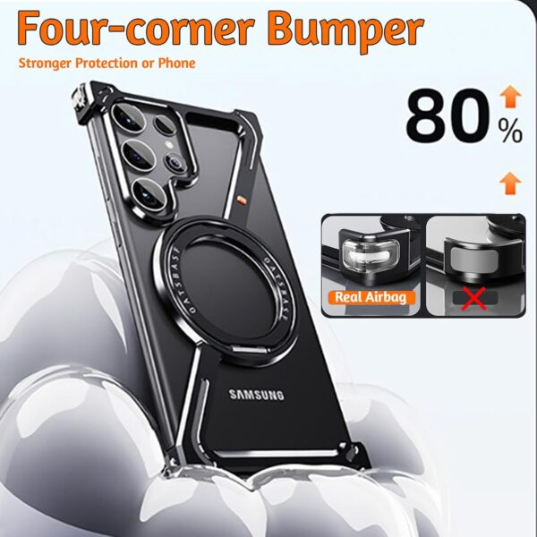Luxury Premium OATSBASF Minimalist Magsafe Case Cover For Samsung Galaxy S24 Ultra and S25 Ultra - Image 7