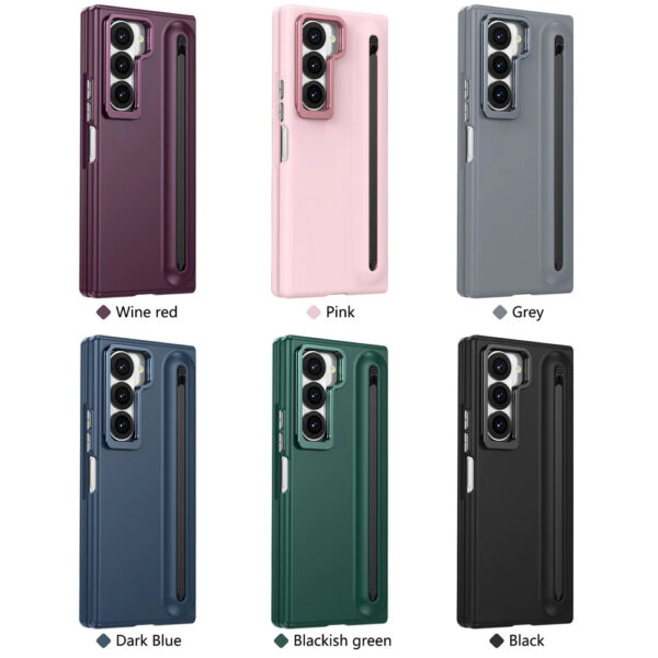Luxury Premium Multifunctional Lens Holder with Stylus and Tempered Glass Film Case Cover Samsung Galaxy Z Fold 5/Z Fold 6 - Image 17