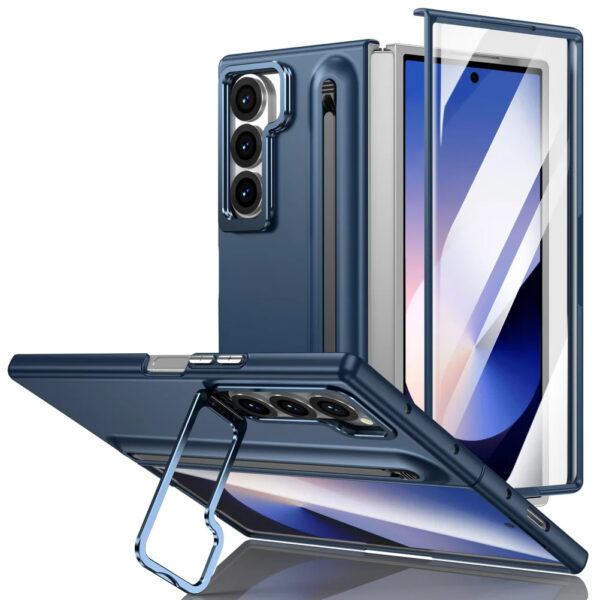 Luxury Premium Multifunctional Lens Holder with Stylus and Tempered Glass Film Case Cover Samsung Galaxy Z Fold 5/Z Fold 6 - Image 26