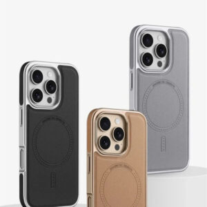 Luxury Premium Business PU Leather Electroplated Magsafe Wireless Charging Phone Cover For Iphone Series