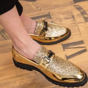Men Glossy Tassel Brogue Leather Shoes