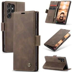 CaseMe Leather Flip Cover for Samsung Galaxy S22 ULTRA,S23 ULTRA,S23 ULTRA  and S25 ULTRA.