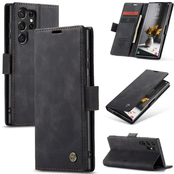 CaseMe Leather Flip Cover for Samsung Galaxy S21 FE/S22 FE/S23 FE/S24 FE and S25 FE - Image 18