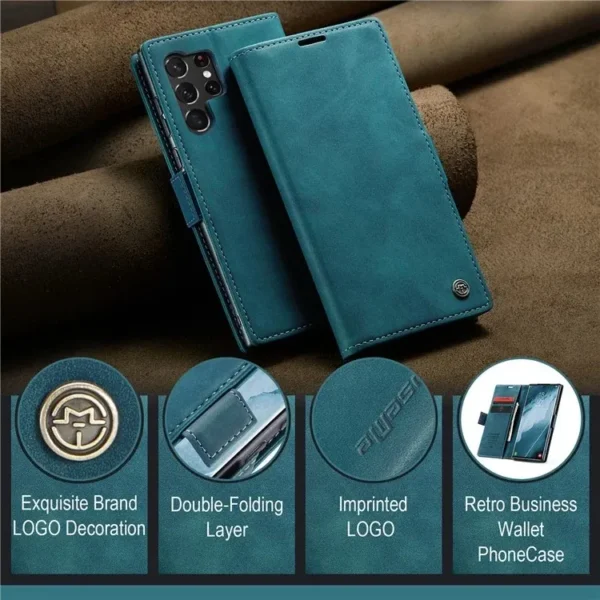 CaseMe Leather Flip Cover for Samsung Galaxy S22 ULTRA,S23 ULTRA,S23 ULTRA  and S25 ULTRA. - Image 14