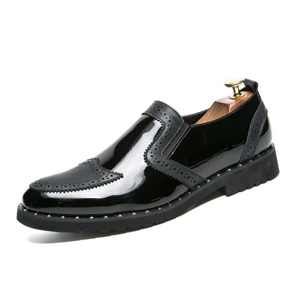 Men's Leather Oxford Brogue Wingtip Dress Shoes Formal Native Wears - Image 5