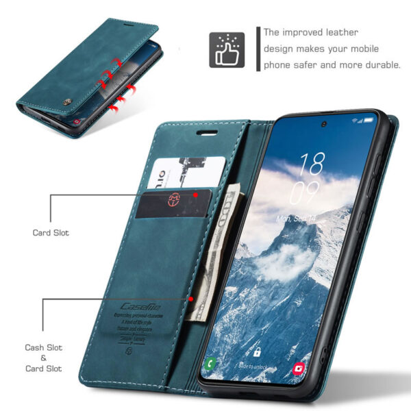 CaseMe Leather Flip Cover for Samsung Galaxy S21 FE/S22 FE/S23 FE/S24 FE and S25 FE - Image 16
