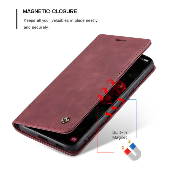 CaseMe Leather Flip Cover for Samsung Galaxy S21 FE/S22 FE/S23 FE/S24 FE and S25 FE - Image 13