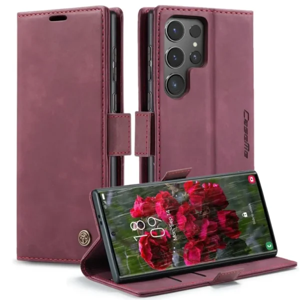 CaseMe Leather Flip Cover for Samsung Galaxy S22 ULTRA,S23 ULTRA,S23 ULTRA  and S25 ULTRA. - Image 17