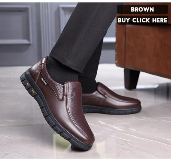 Classic Men's Casual Leather Loafers Shoes - Image 3