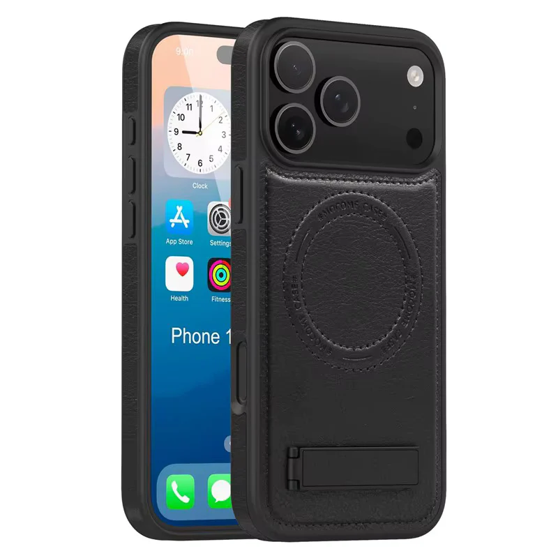 Executive MOCOME Crystal Shield Shockproof Magnetic Stand Series Multifunction Luxury Leather + Rubber TPU Phone Casing for iPhone 17 series - Image 8