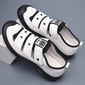 Men Breathable open shoes with velcro closure